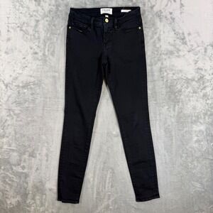FRAME Le Skinny Jeans Women's Size 25 Film Noir Black Denim Pants Stretch